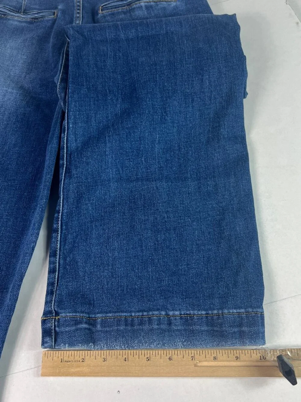 KanCan Jeans Junior's 31x31* Celine High Rise Wide Leg Blue Stretch Denim Tag 13